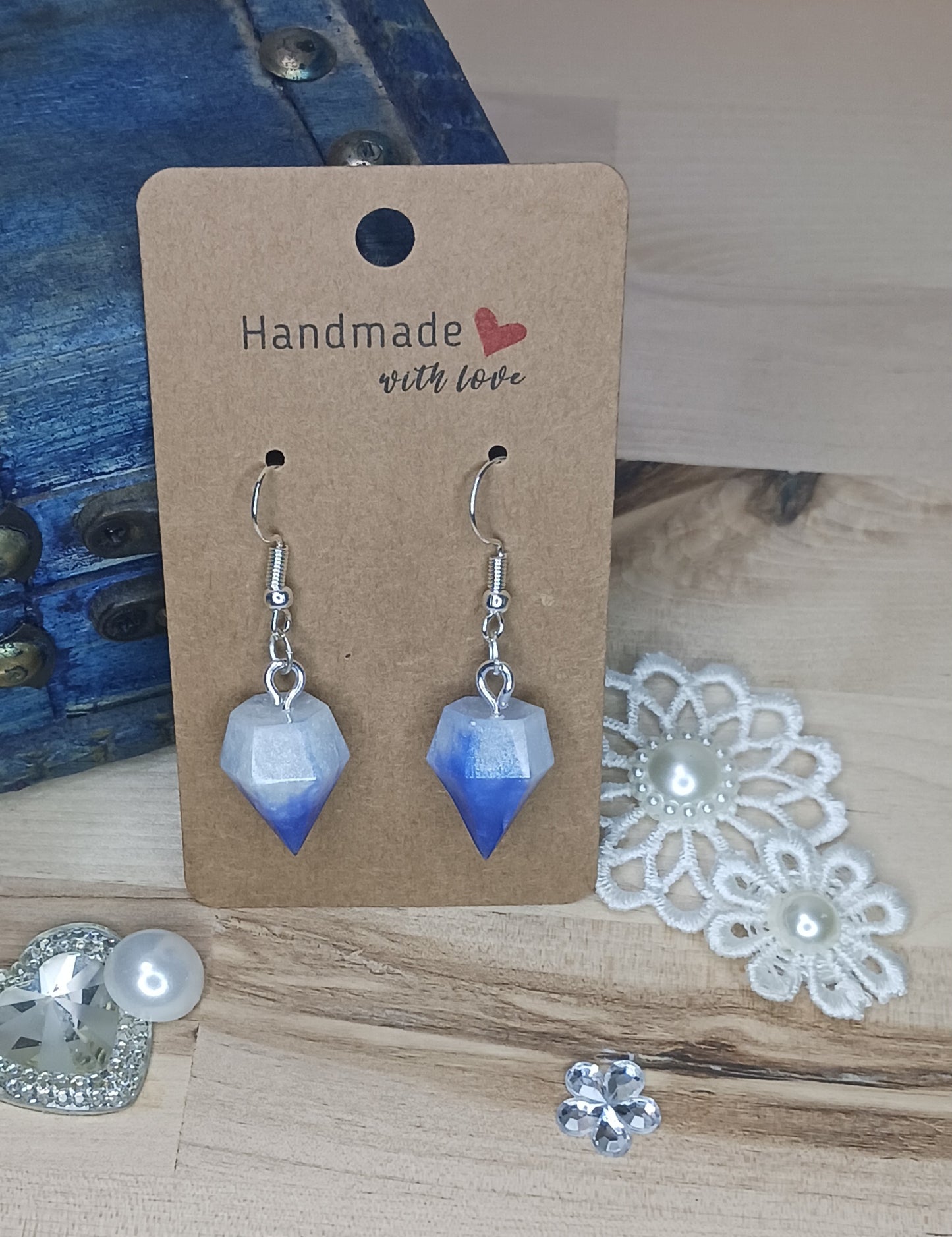 Gemstone Resin Earrings