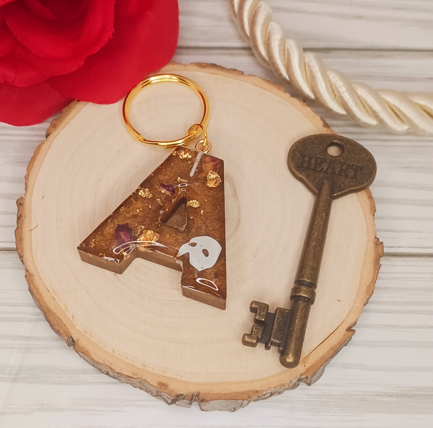Phantom of the Opera Inspired Letter Keychain