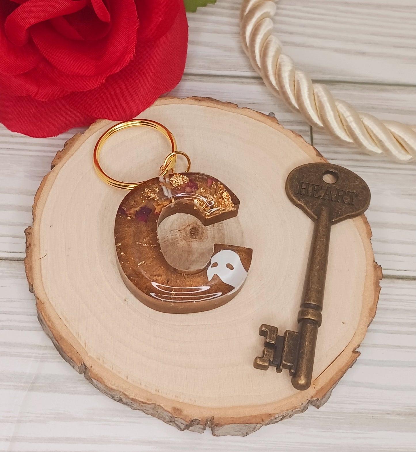 Phantom of the Opera Inspired Letter Keychain