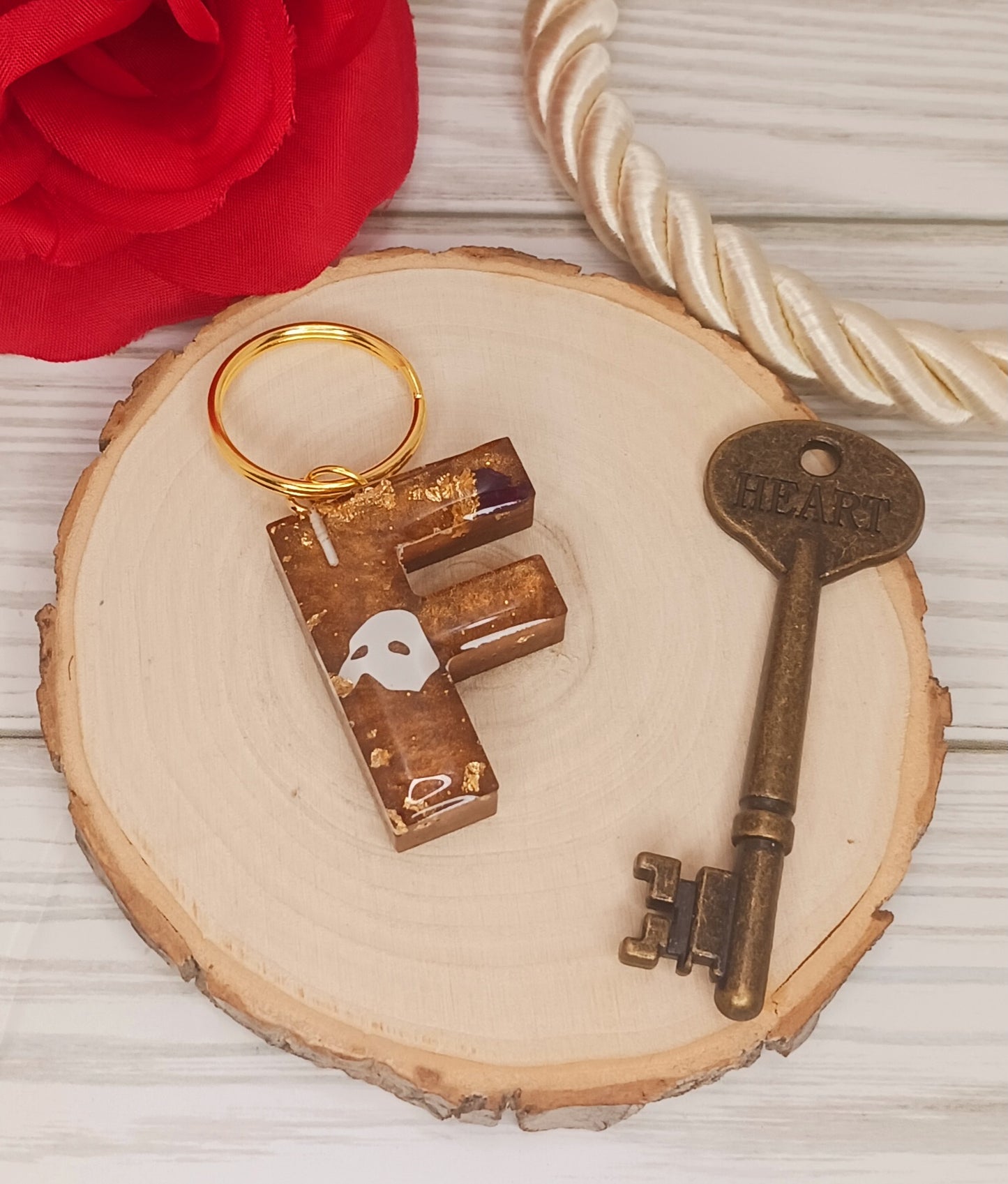 Phantom of the Opera Inspired Letter Keychain