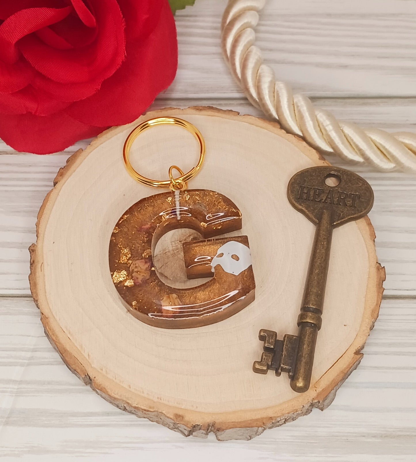 Phantom of the Opera Inspired Letter Keychain