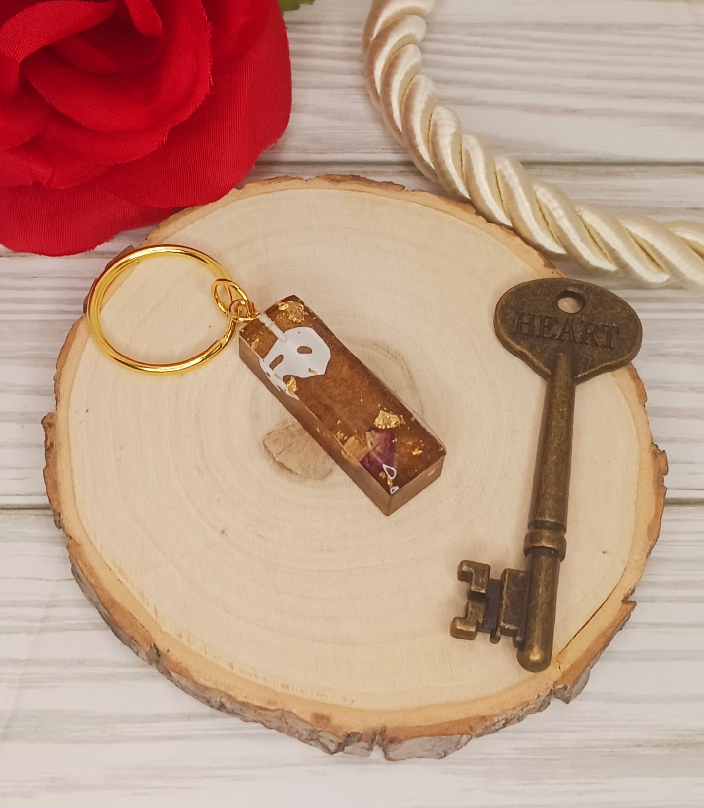 Phantom of the Opera Inspired Letter Keychain