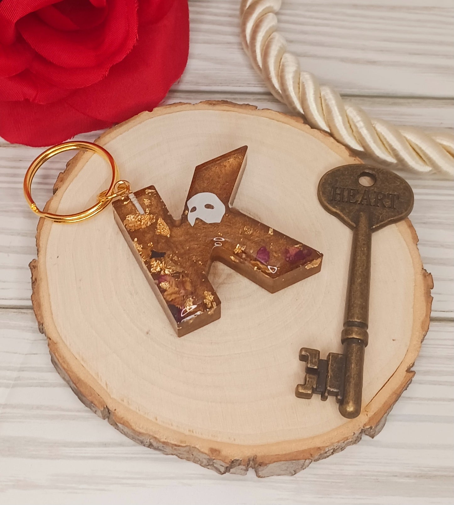Phantom of the Opera Inspired Letter Keychain