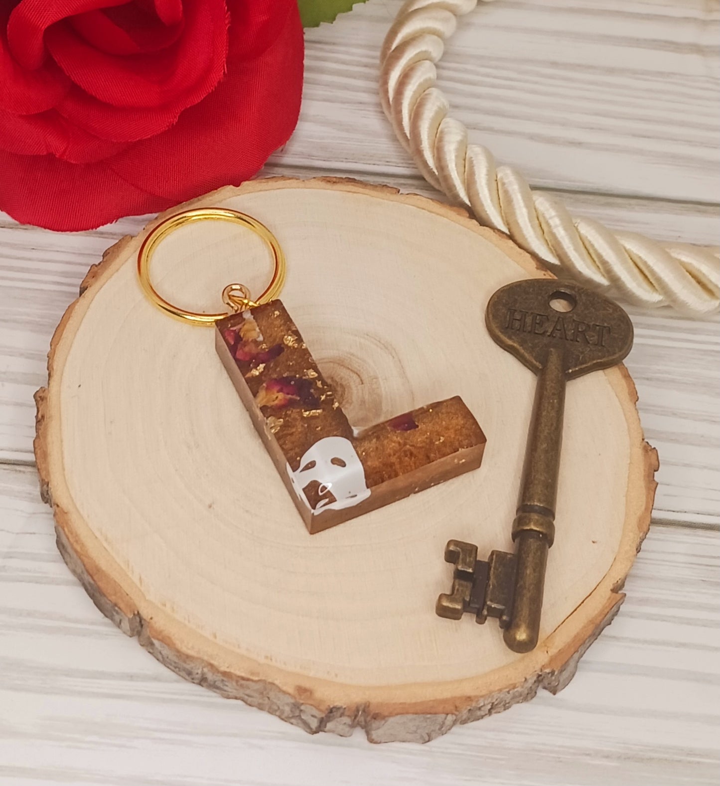 Phantom of the Opera Inspired Letter Keychain