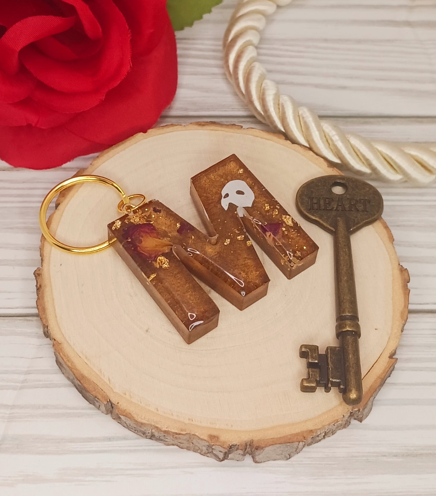 Phantom of the Opera Inspired Letter Keychain