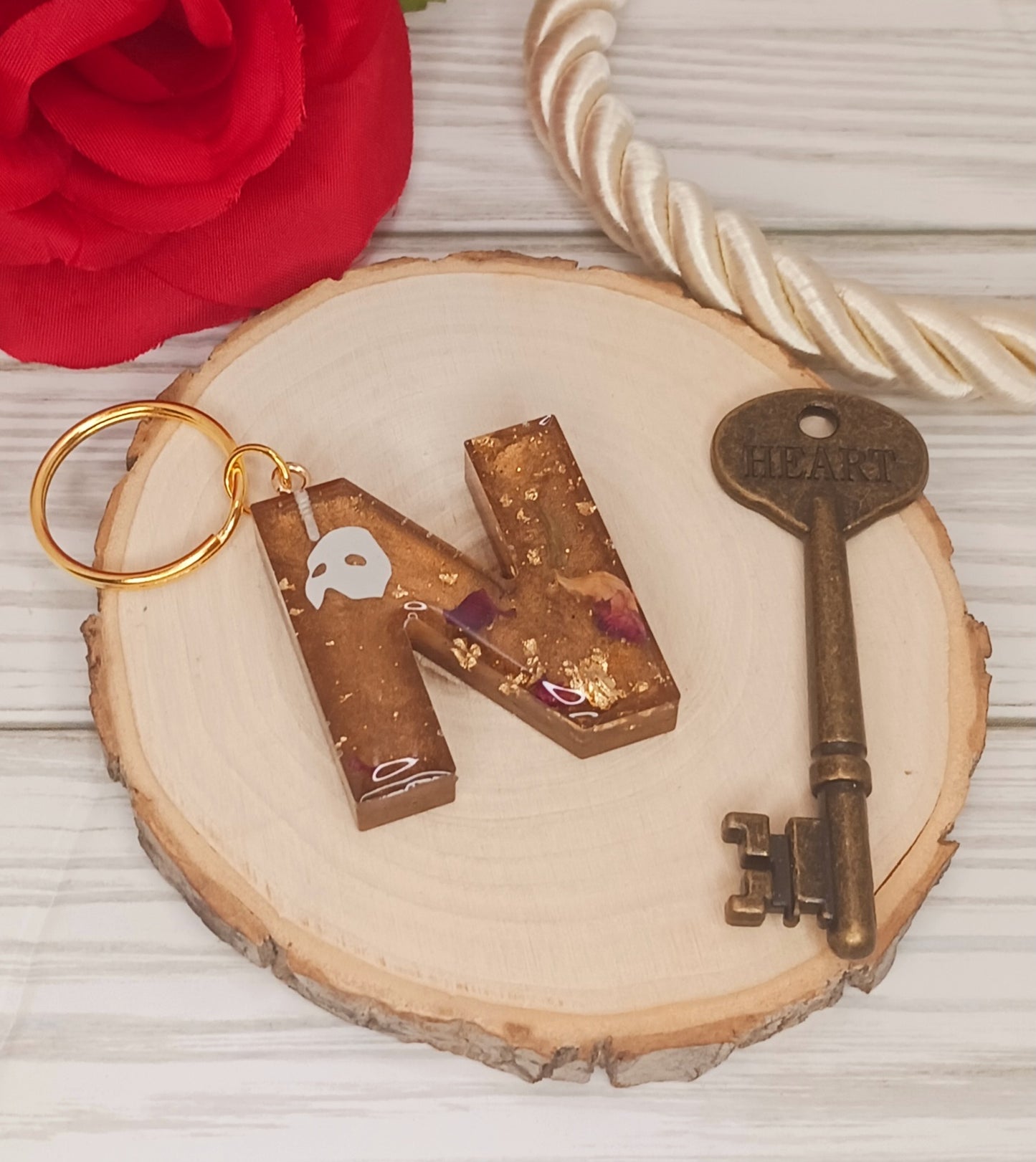 Phantom of the Opera Inspired Letter Keychain