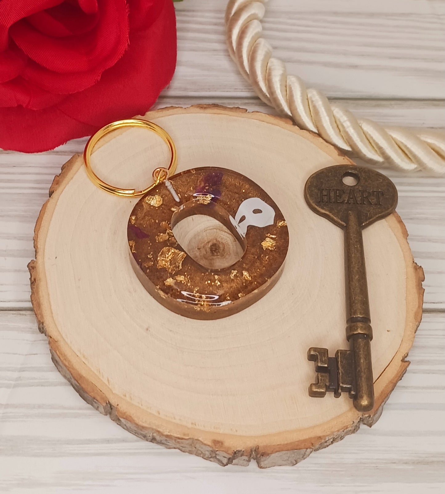 Phantom of the Opera Inspired Letter Keychain