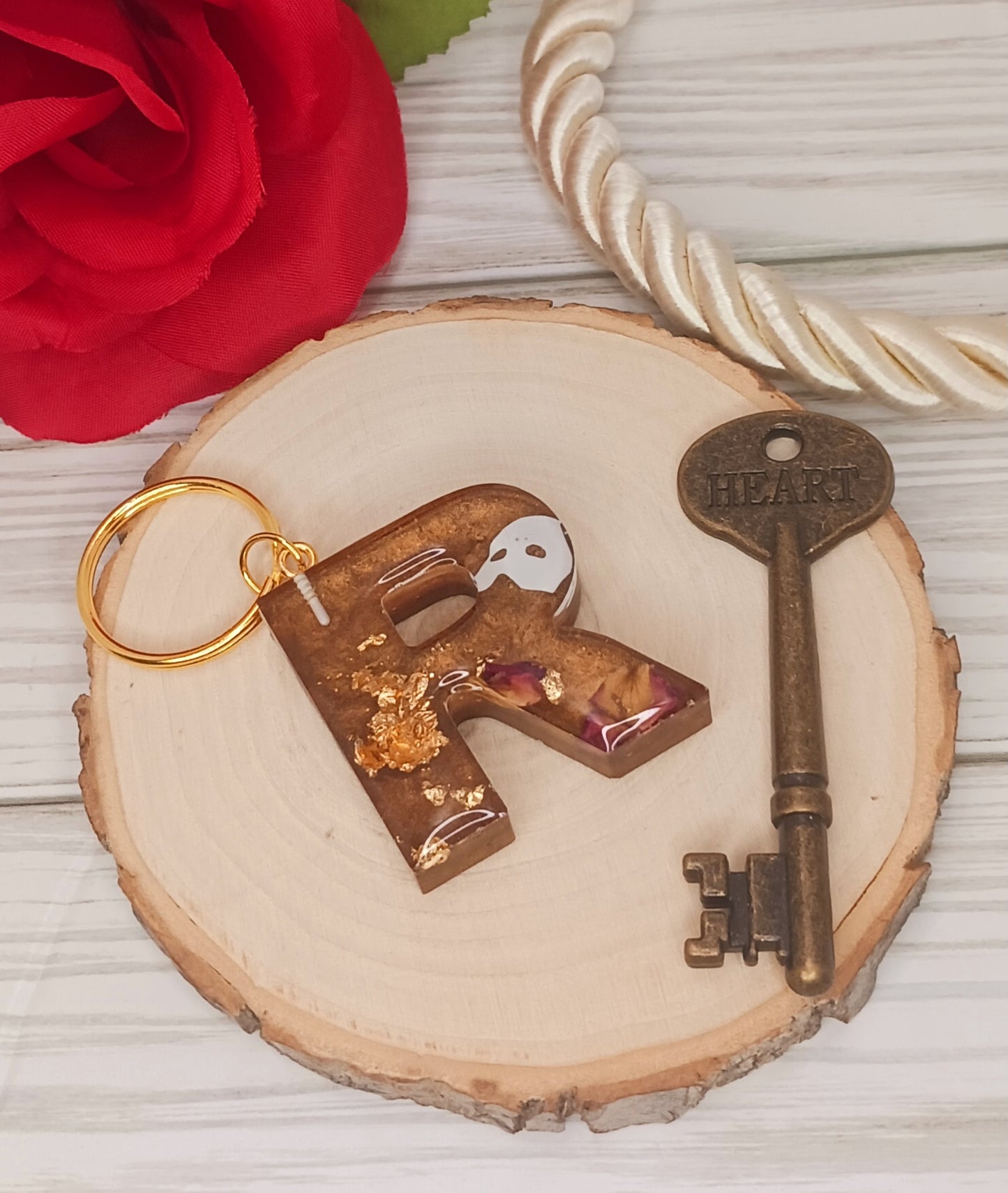 Phantom of the Opera Inspired Letter Keychain