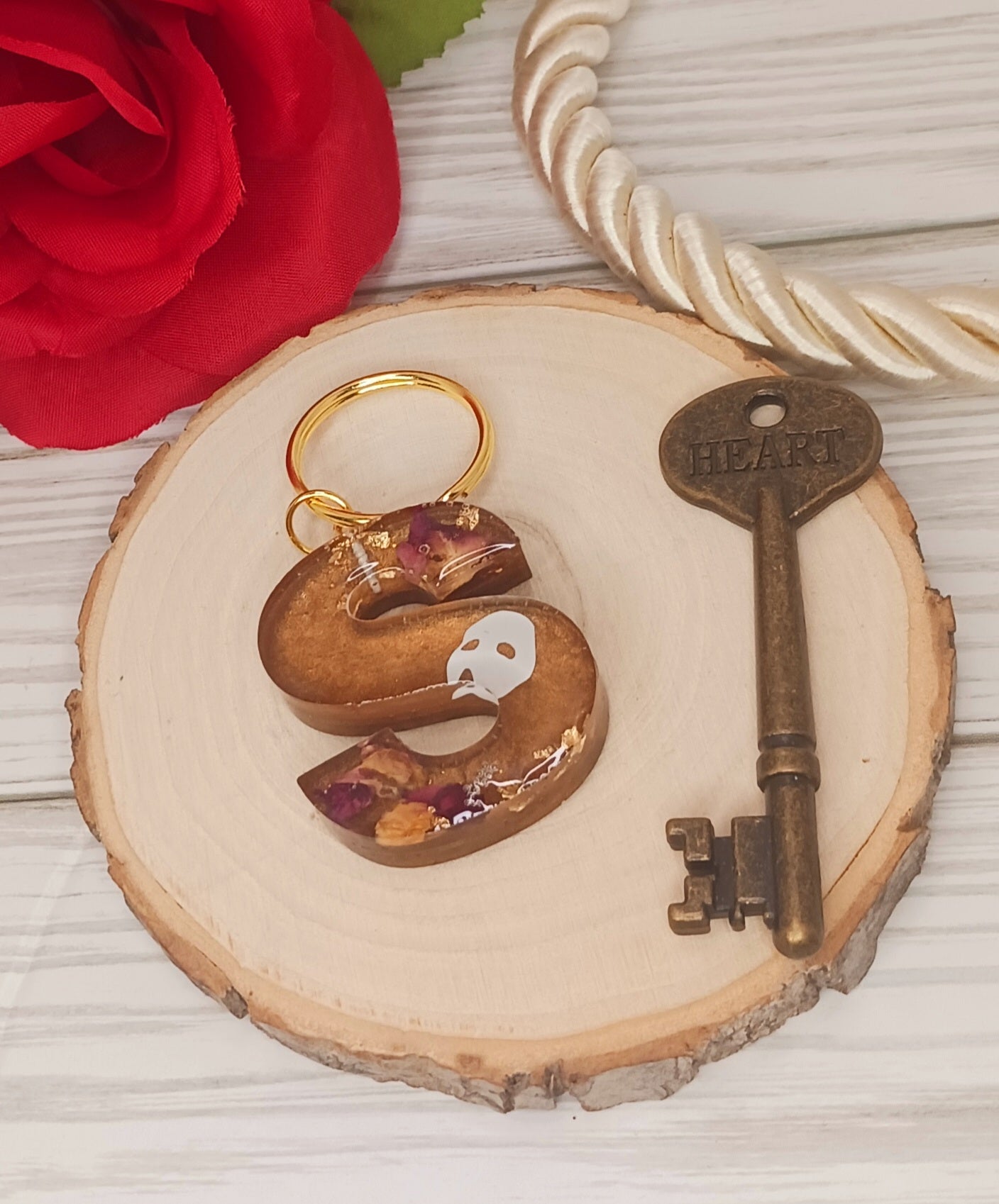 Phantom of the Opera Inspired Letter Keychain