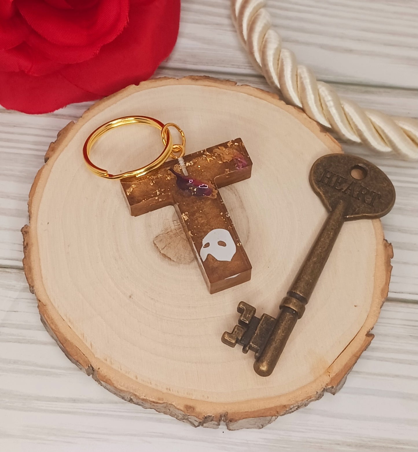 Phantom of the Opera Inspired Letter Keychain