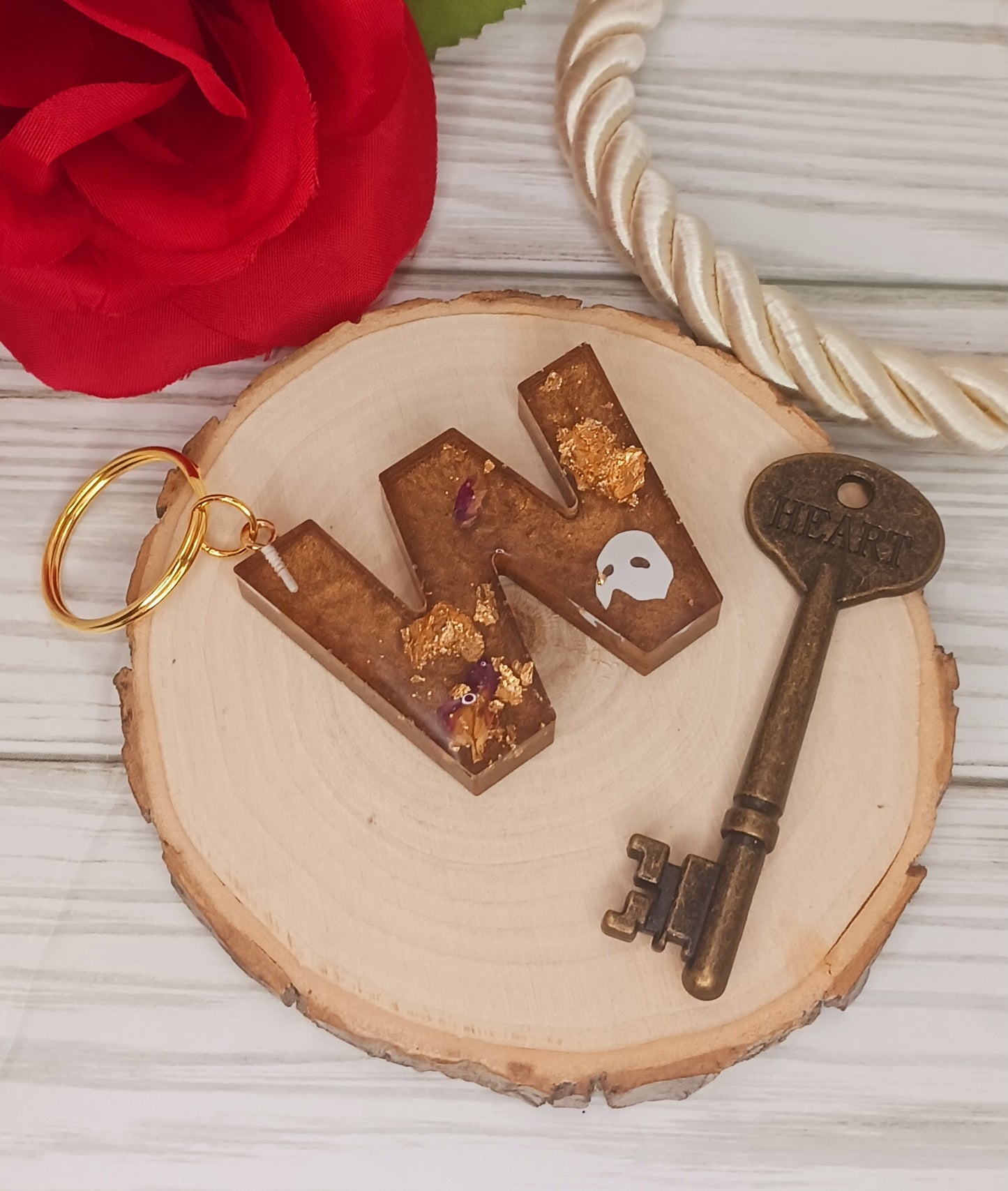 Phantom of the Opera Inspired Letter Keychain