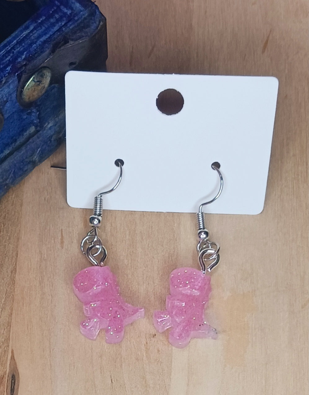 T-Rex Resin Earrings