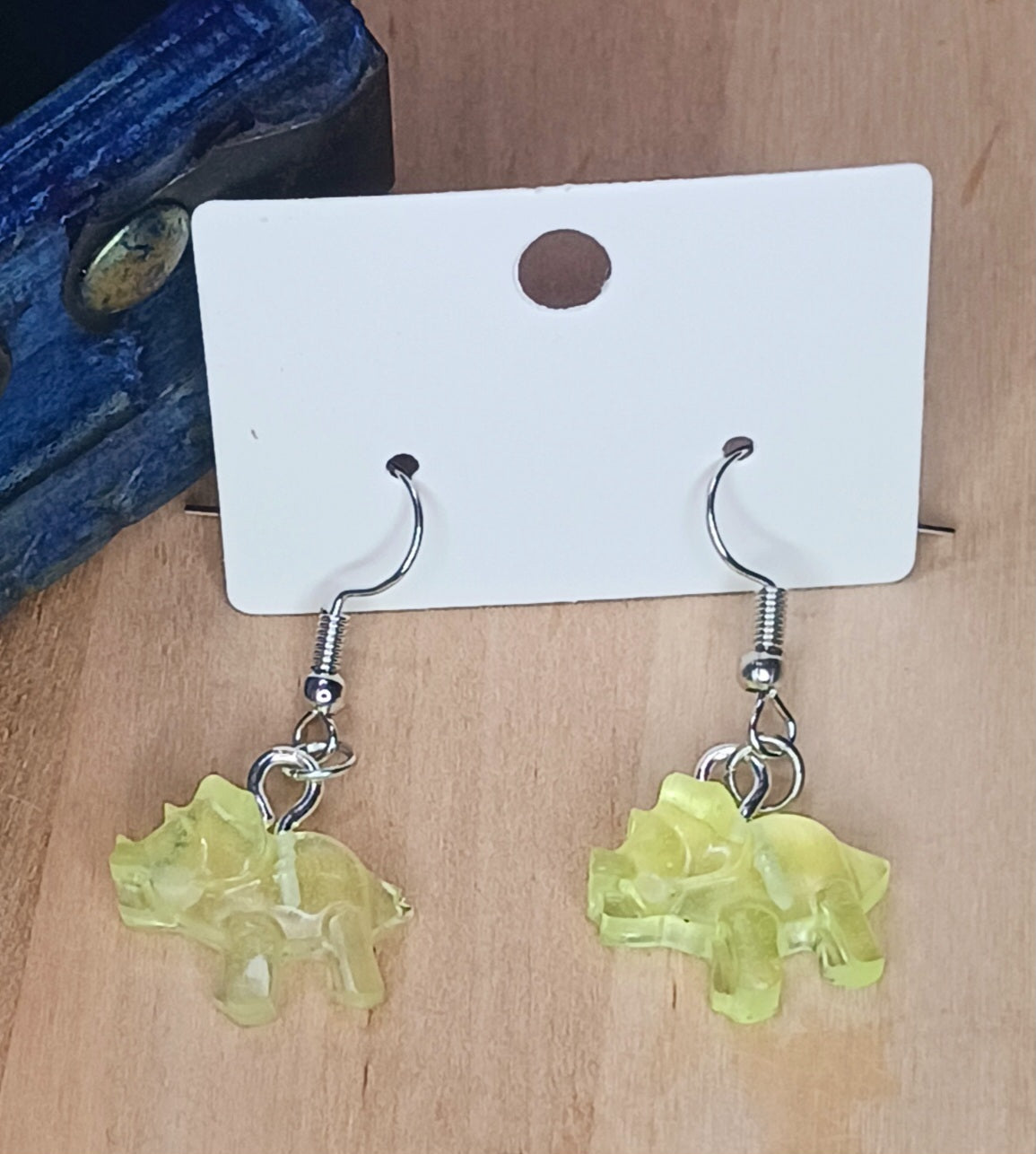 Triceratops Resin Earrings