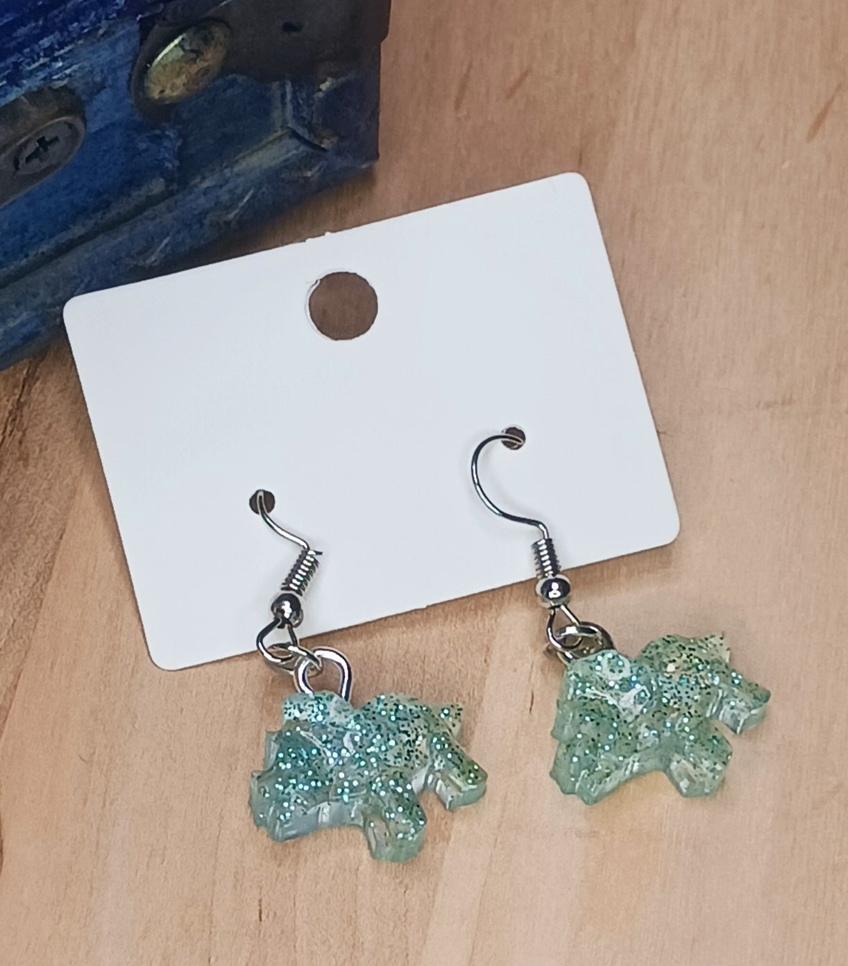 Triceratops Resin Earrings