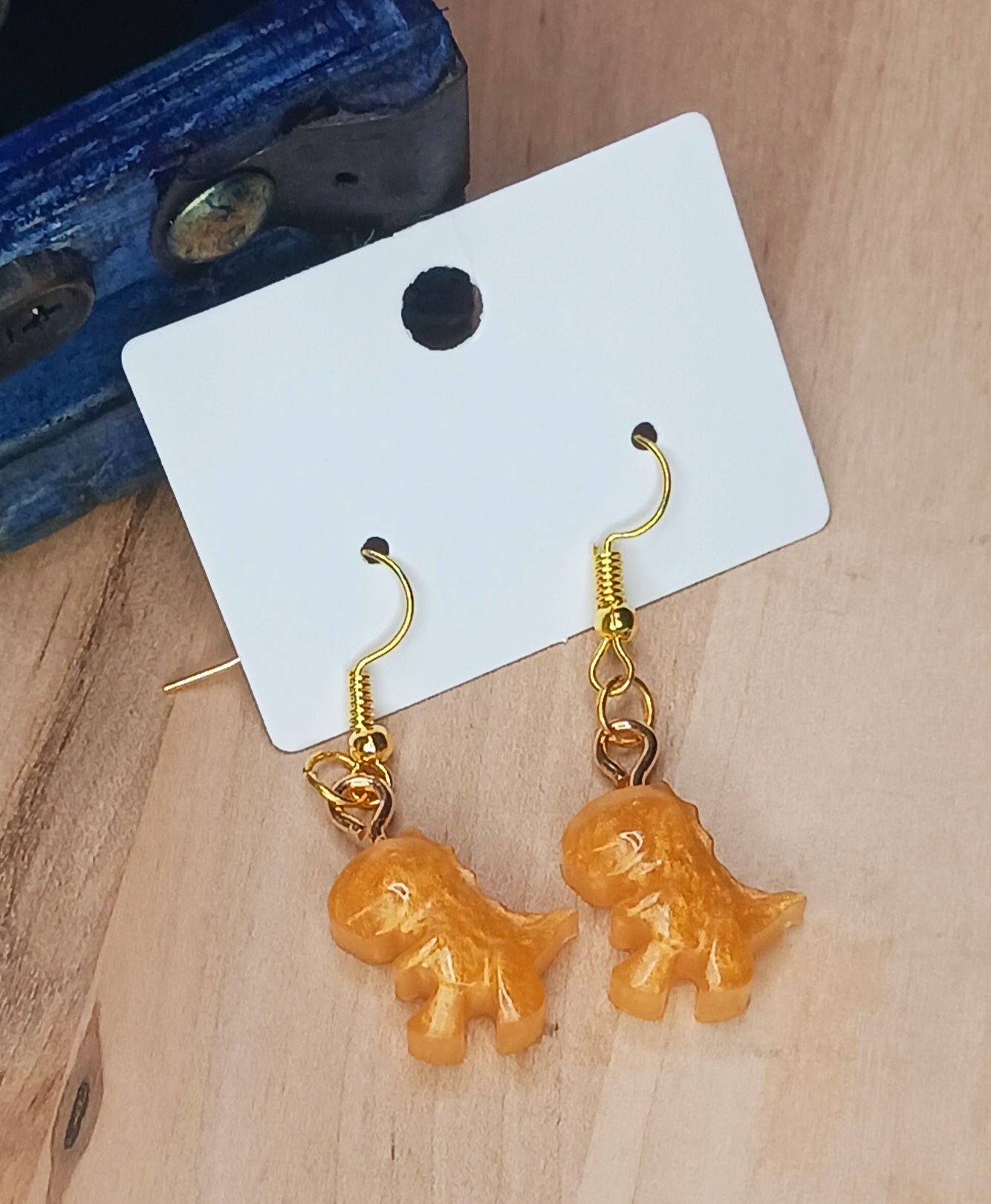 T-Rex Resin Earrings