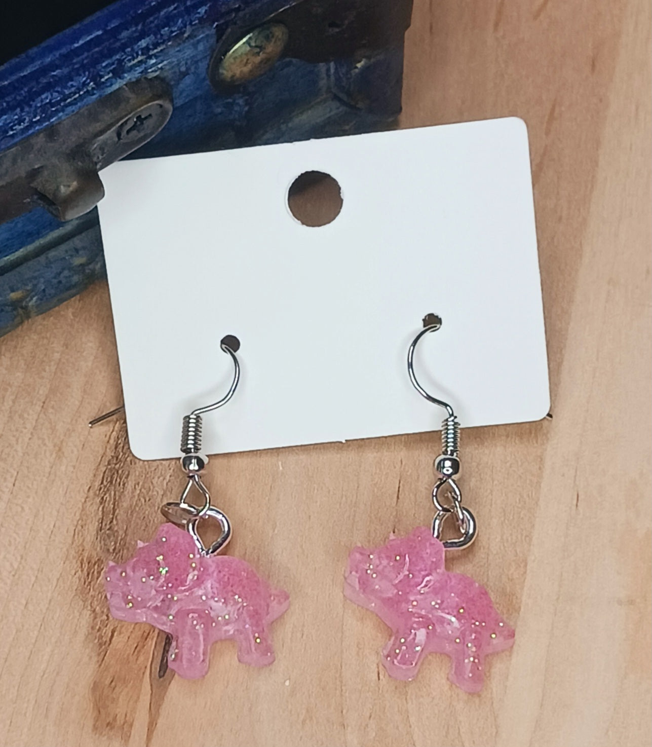 Triceratops Resin Earrings