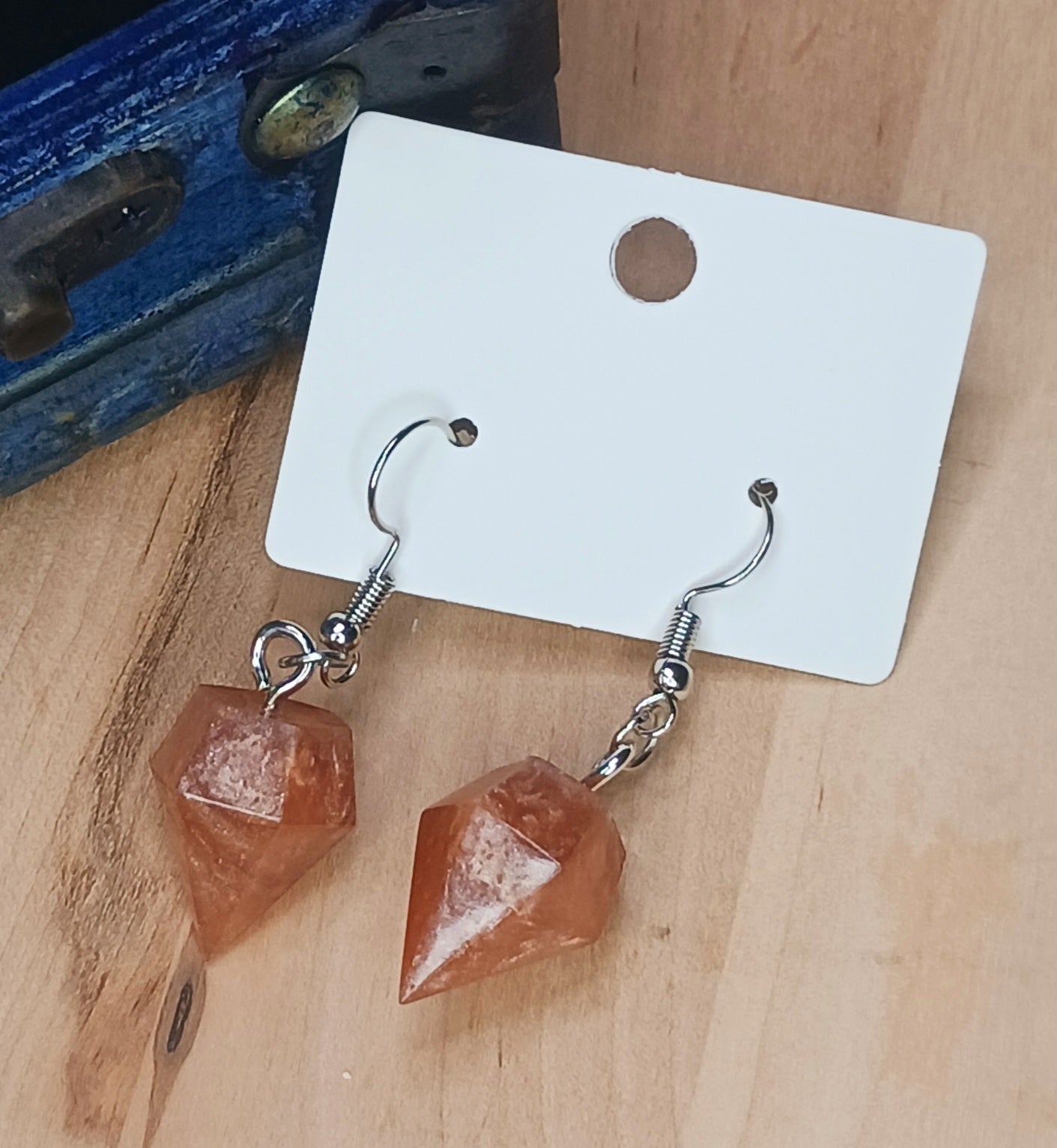 Gemstone Resin Earrings