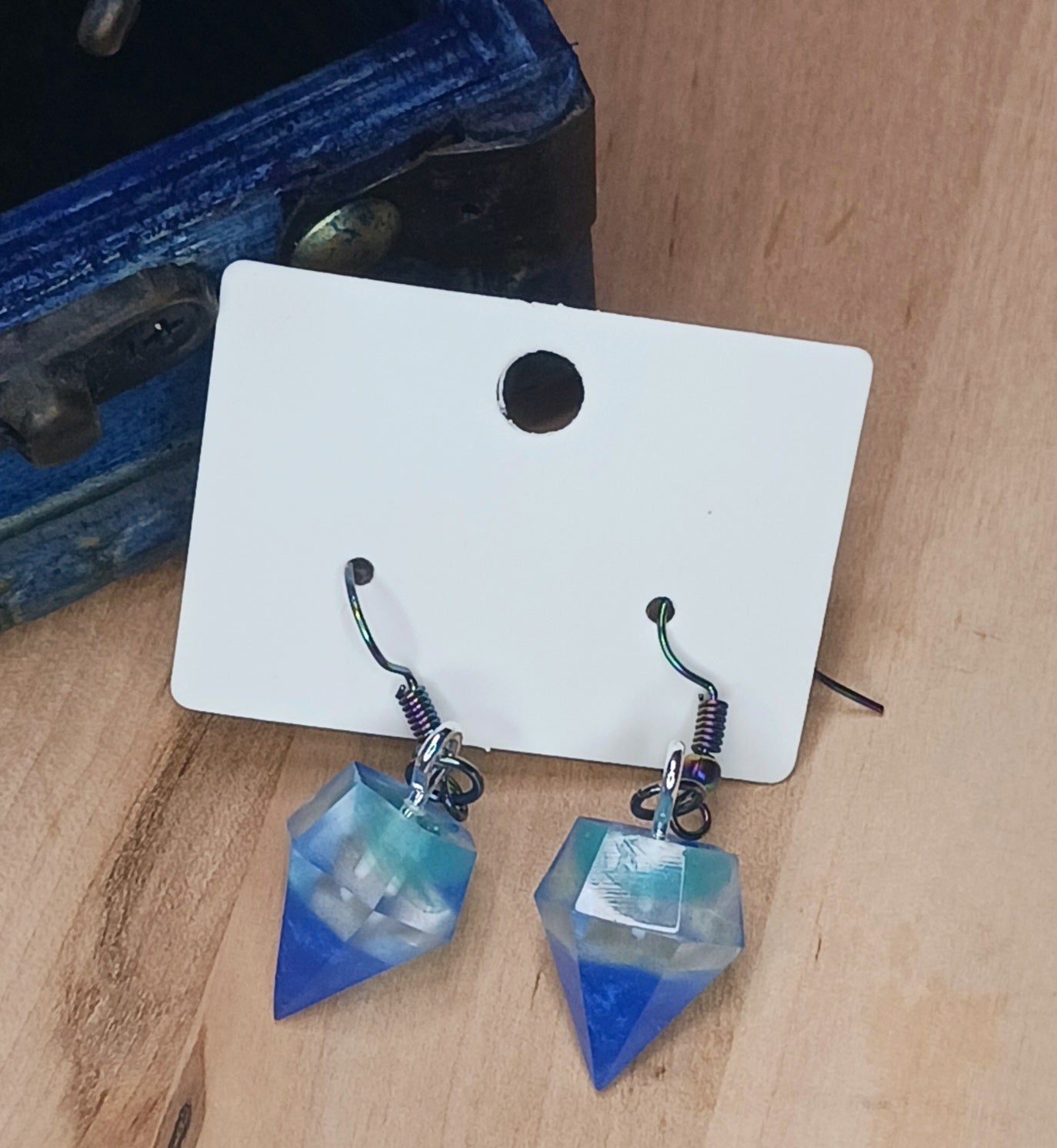 Gemstone Resin Earrings