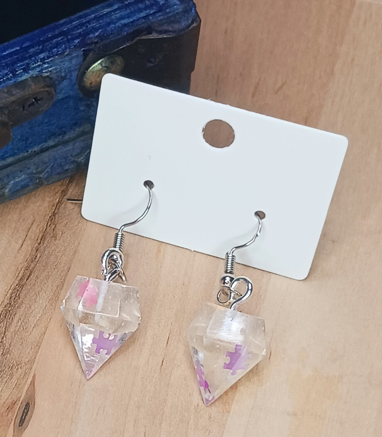 Gemstone Resin Earrings