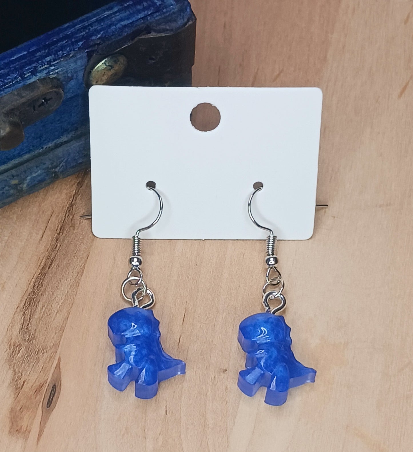 T-Rex Resin Earrings
