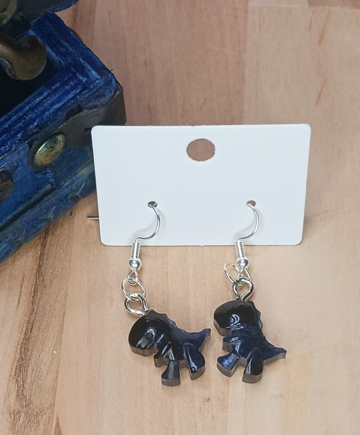T-Rex Resin Earrings