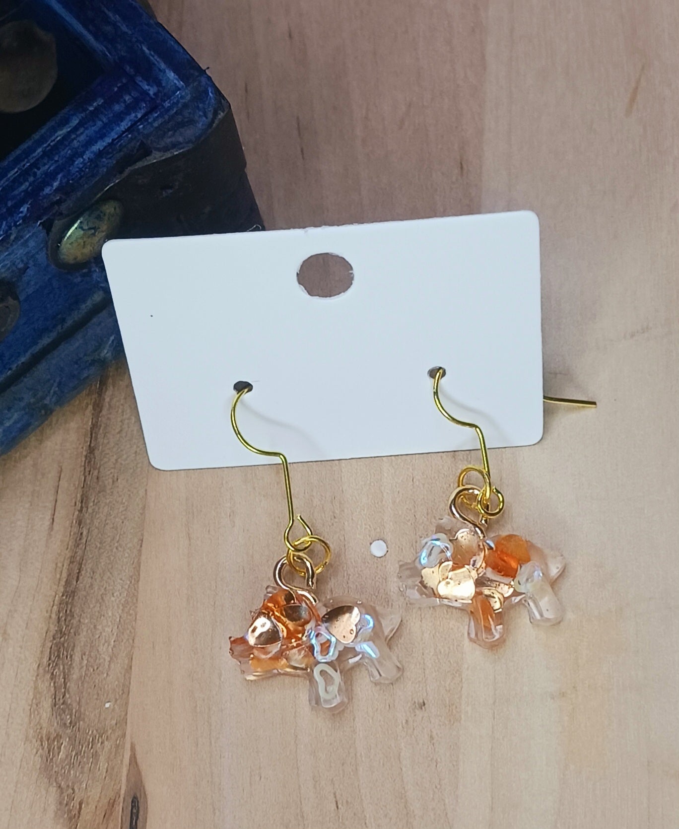 Triceratops Resin Earrings