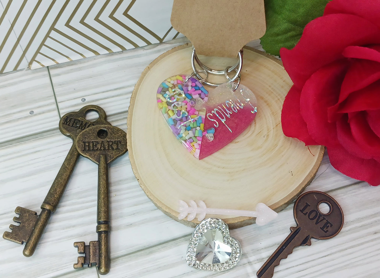 Best Friend Resin Keychains