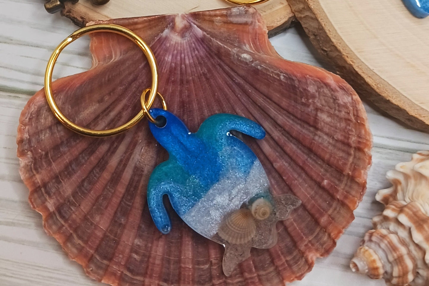 Small Ocean Turtle Keychain