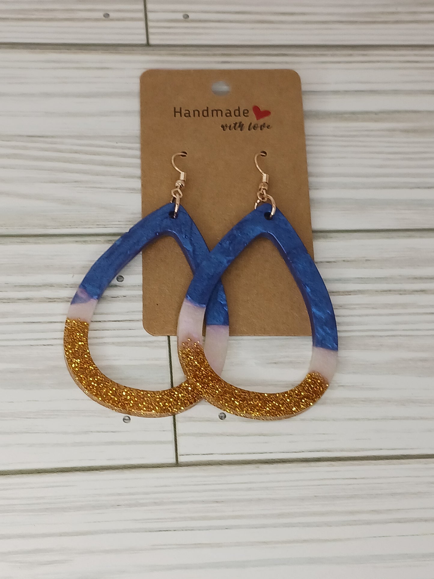 Open Tear Drop Resin Earrings
