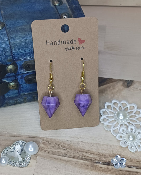 Gemstone Resin Earrings