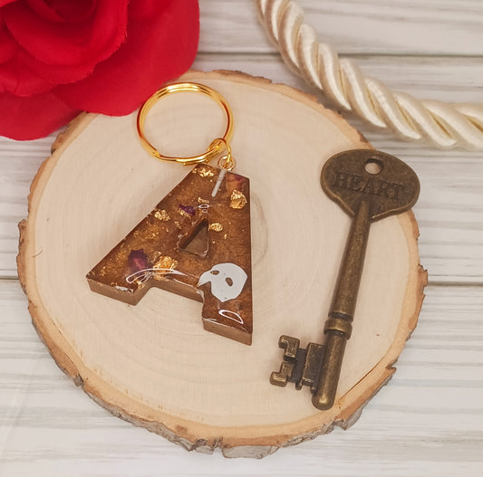 Phantom of the Opera Inspired Letter Keychain