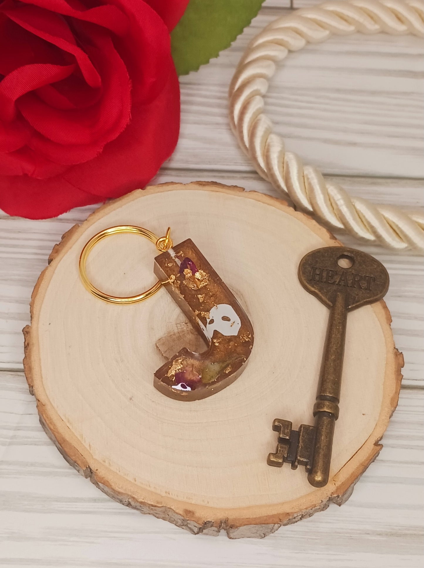 Phantom of the Opera Inspired Letter Keychain