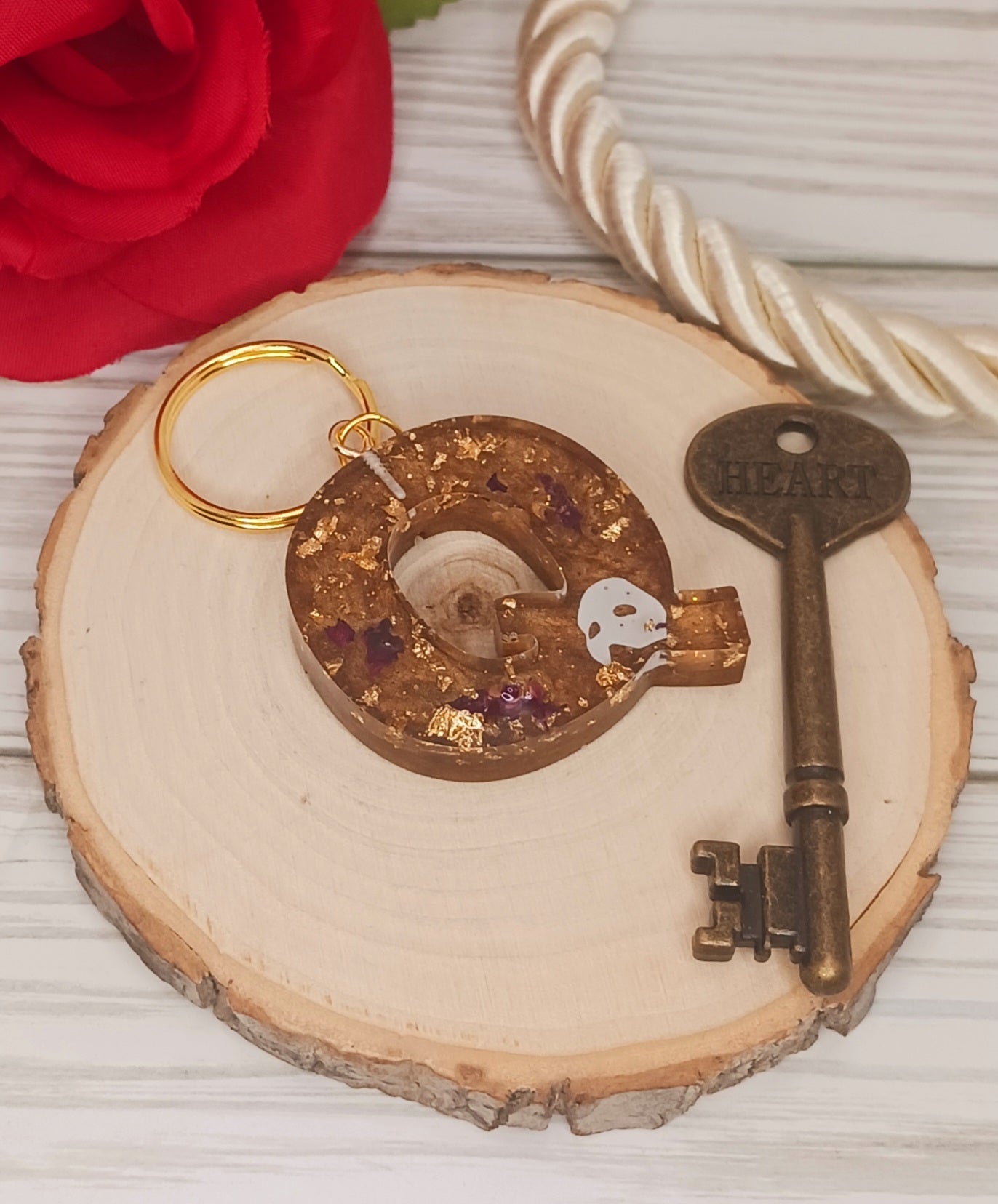 Phantom of the Opera Inspired Letter Keychain
