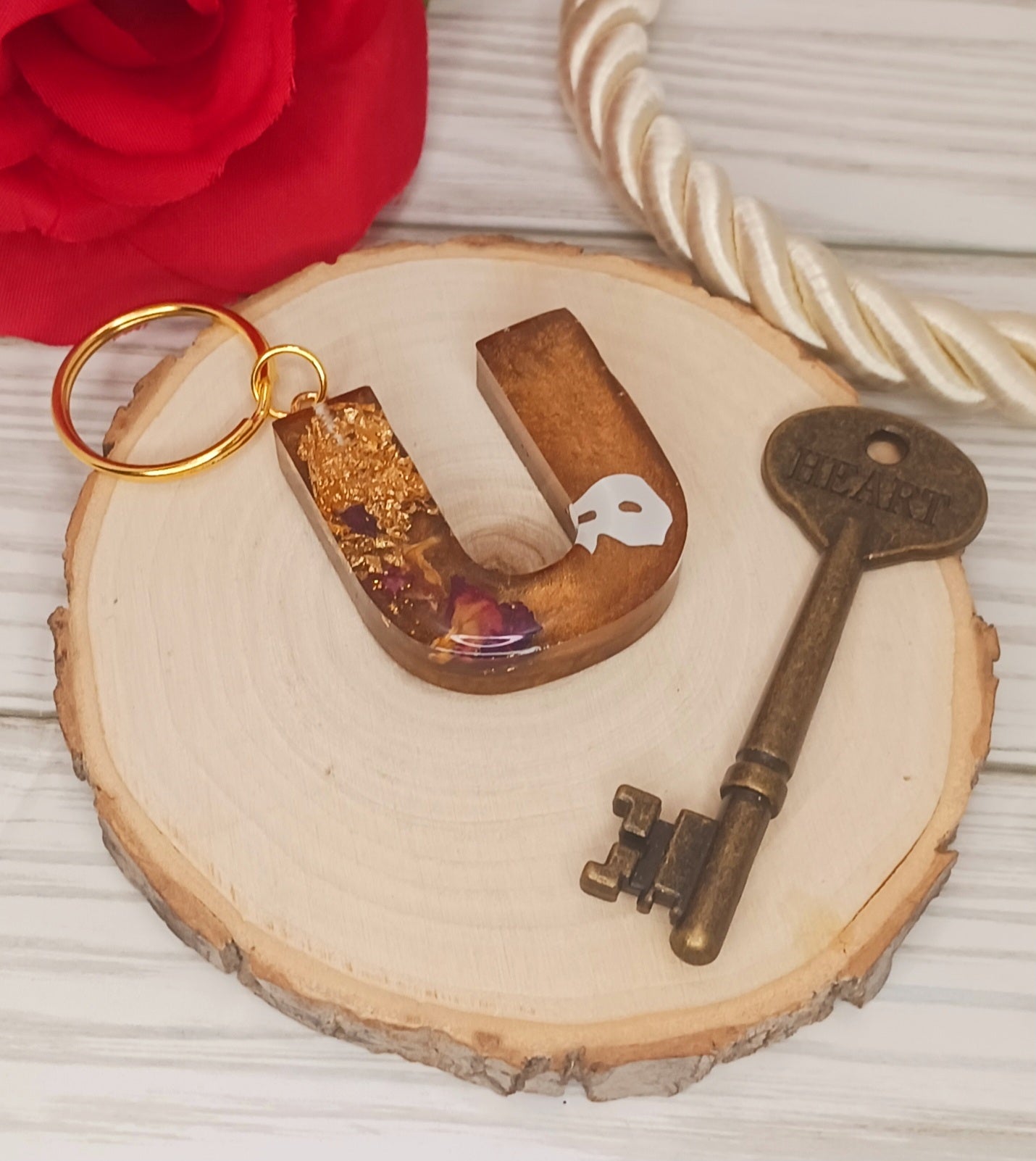 Phantom of the Opera Inspired Letter Keychain