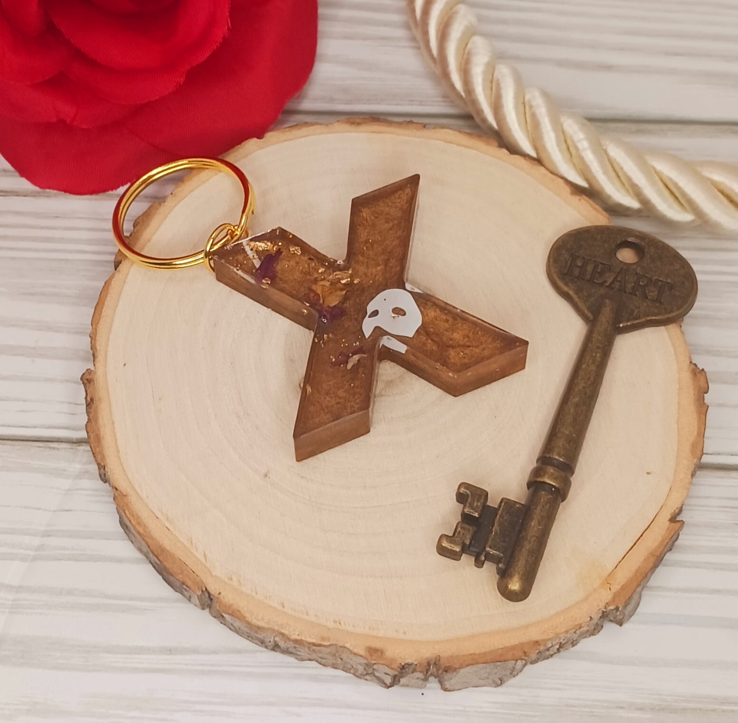 Phantom of the Opera Inspired Letter Keychain