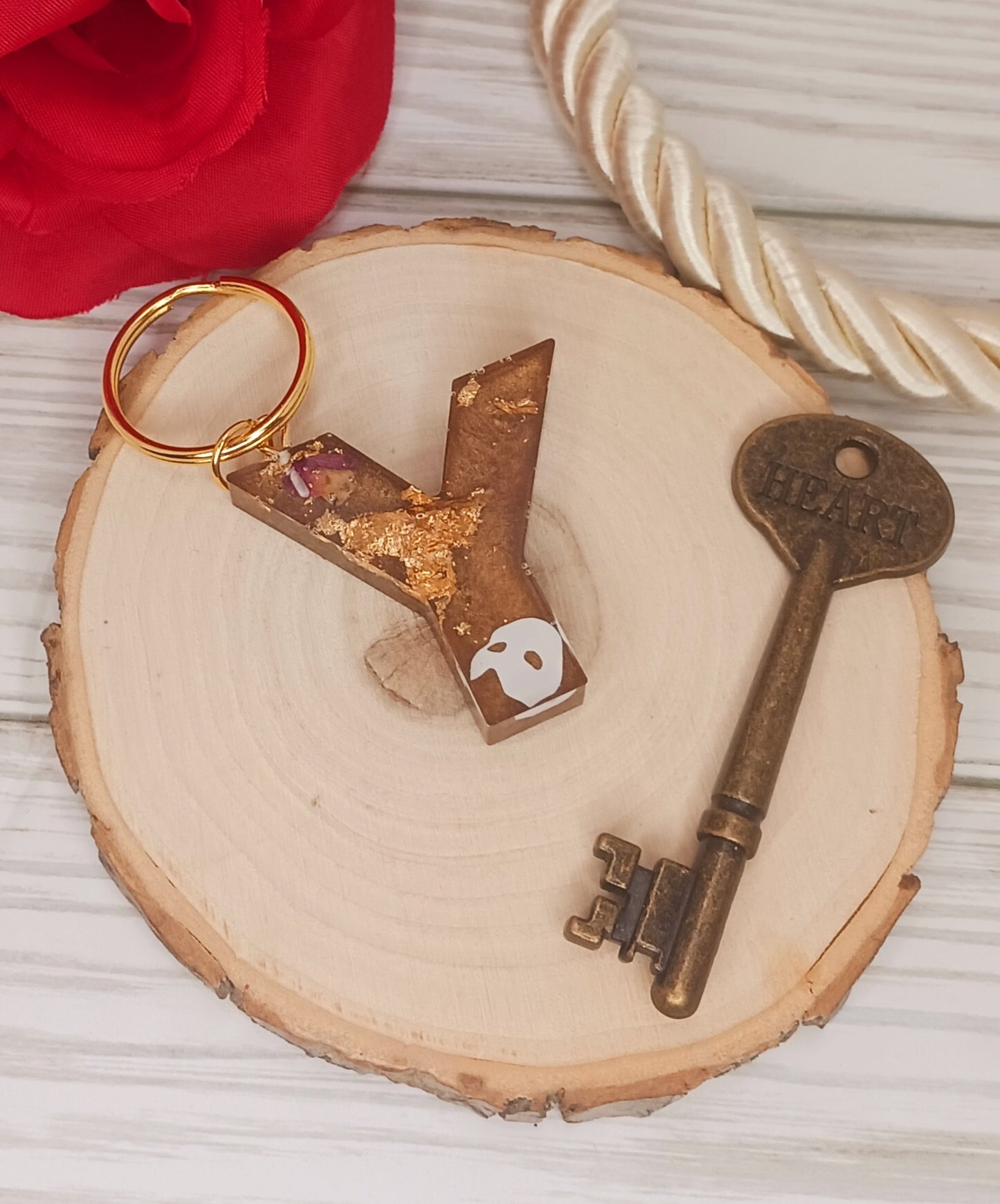 Phantom of the Opera Inspired Letter Keychain