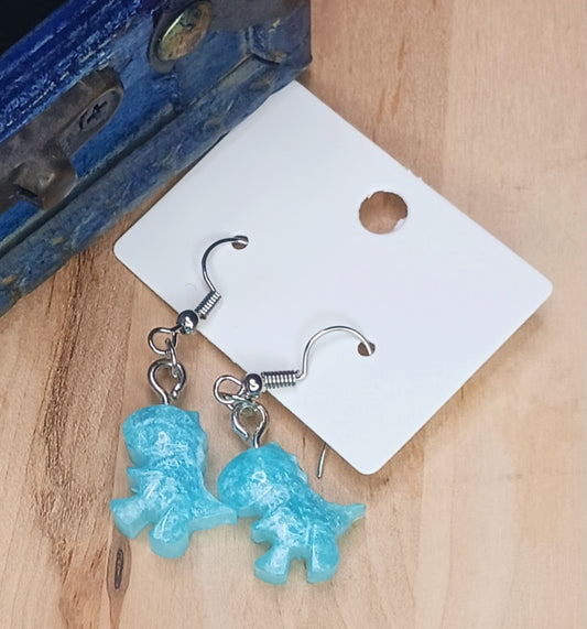 T-Rex Resin Earrings
