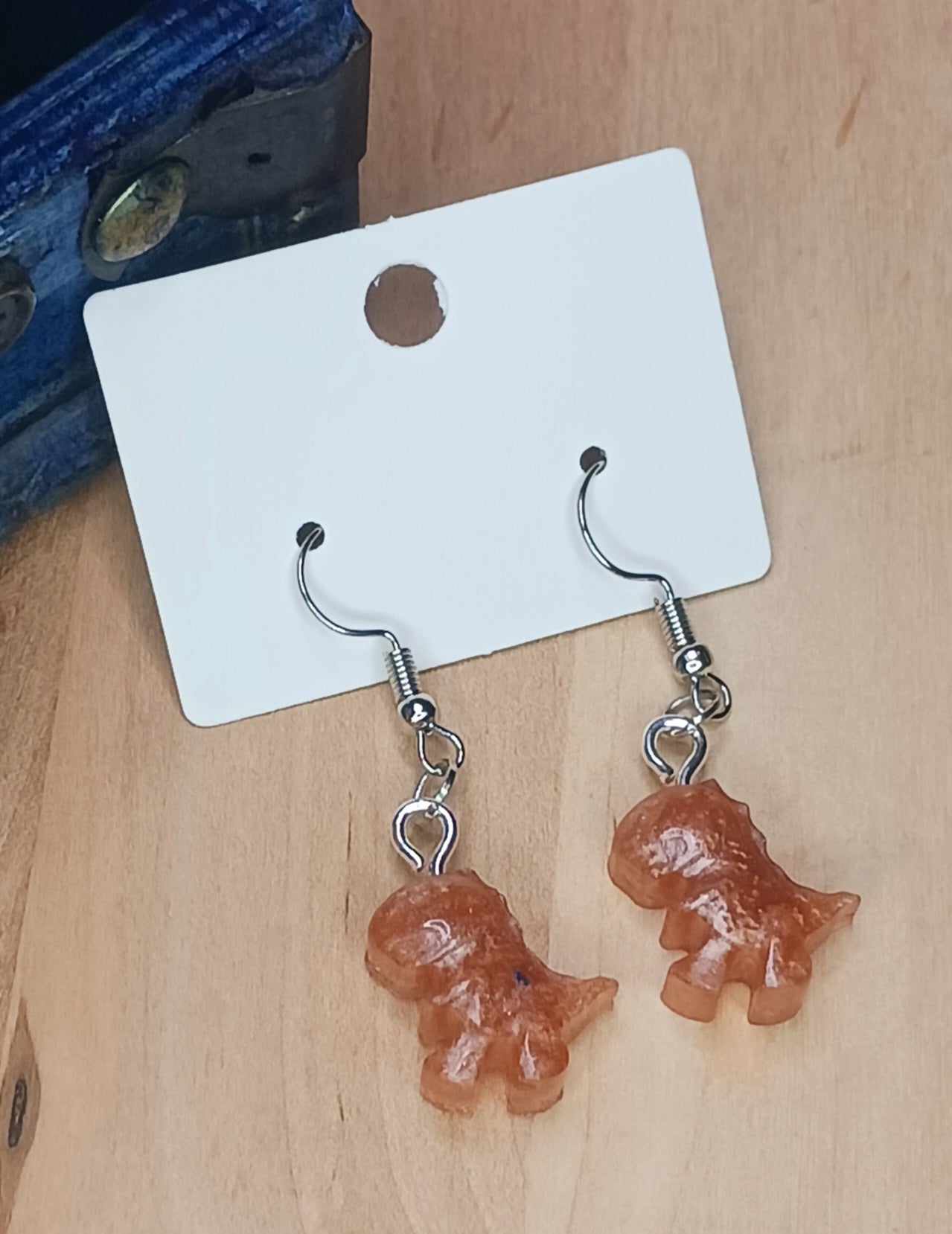 T-Rex Resin Earrings