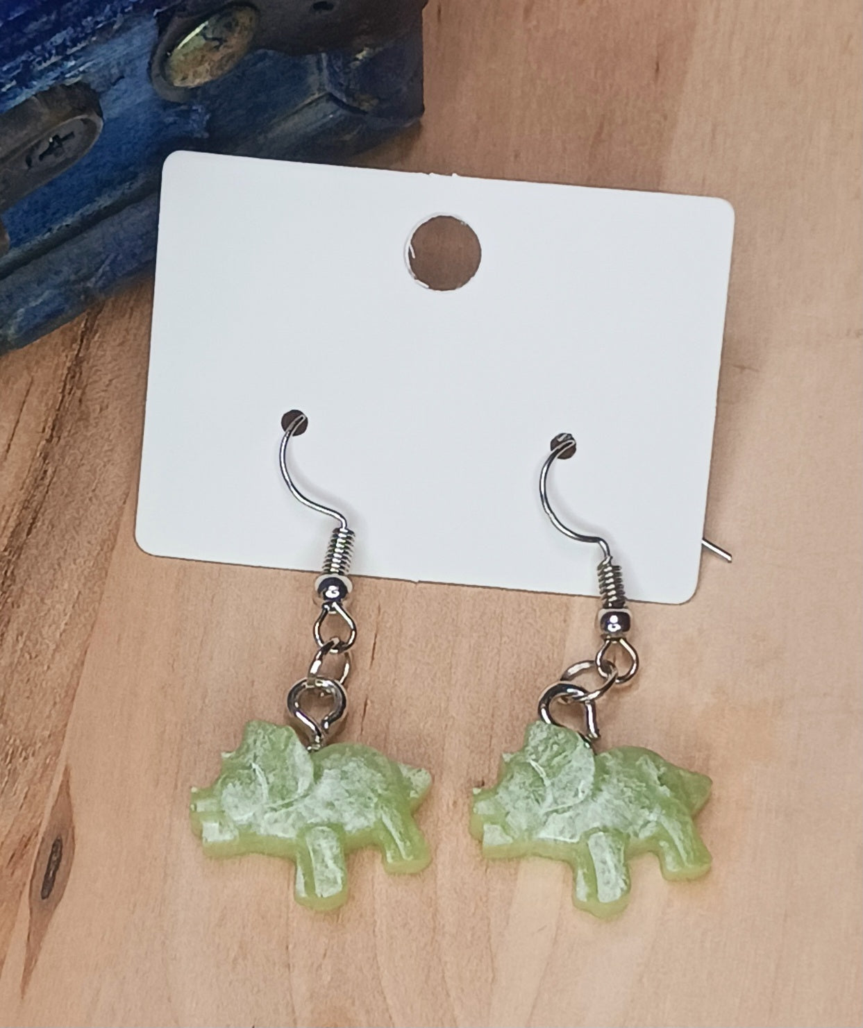 Triceratops Resin Earrings