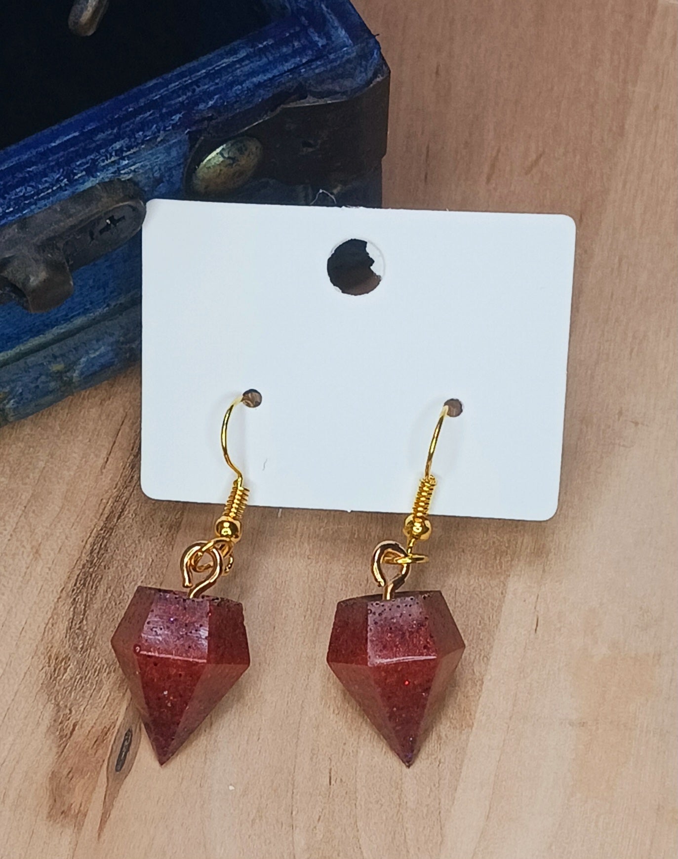 Gemstone Resin Earrings