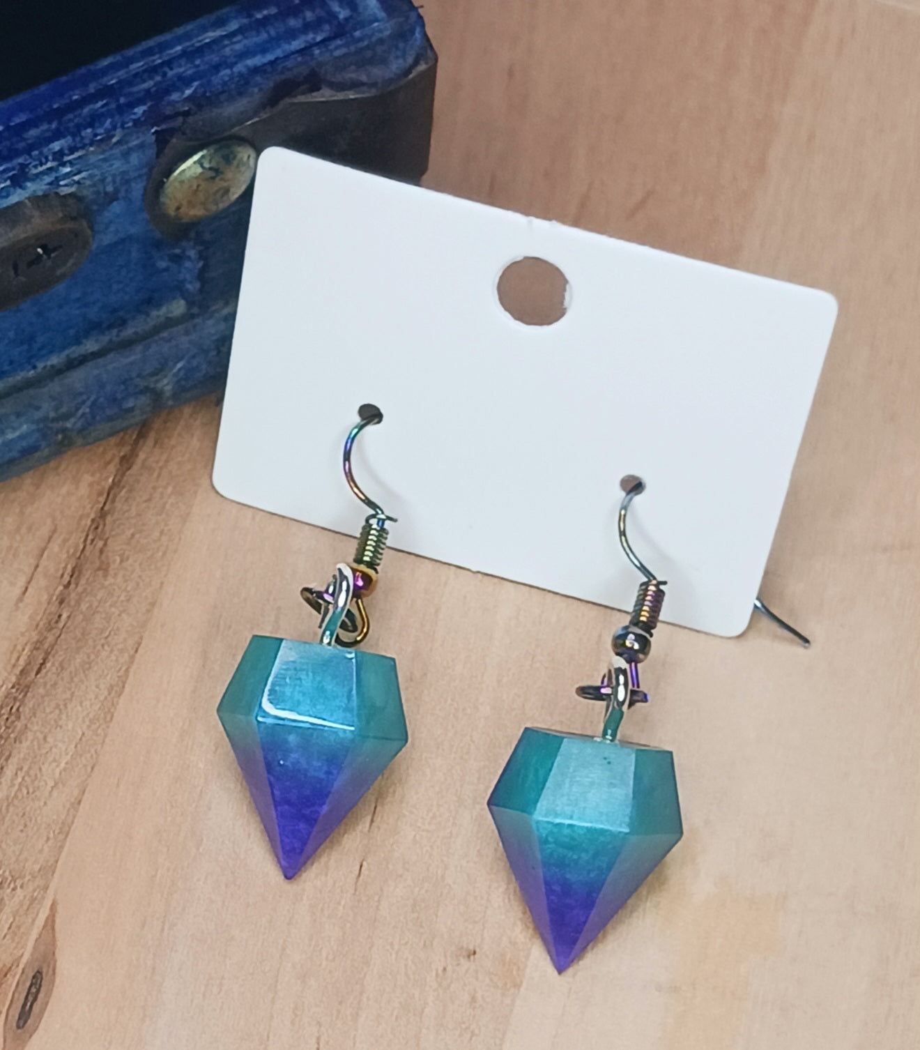 Gemstone Resin Earrings