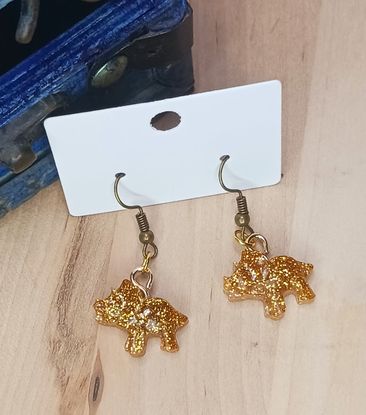 Triceratops Resin Earrings
