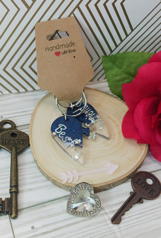 Best Friend Resin Keychains