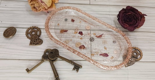 Steam Punk Oval Resin Tray